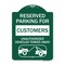Signmission Reserved Parking for Customers Unauthorized Vehicles Towed Away, A-DES-GW-1824-23121 A-DES-GW-1824-23121 - alternate 1